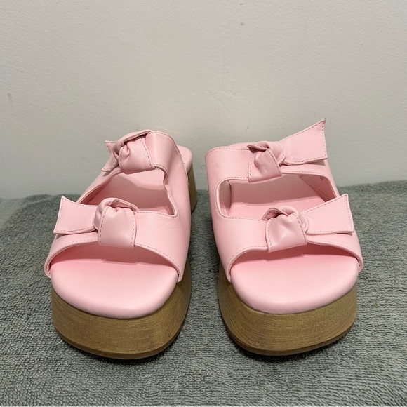 Sam & Libby Indie Double Bow Platform Sandals Size 8 - Picture 5 of 13